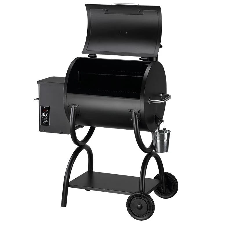 Z Grills ZPG-550A 590 Sq. in. Wood Pellet Grill and Smoker 7-in-1 BBQ in Black