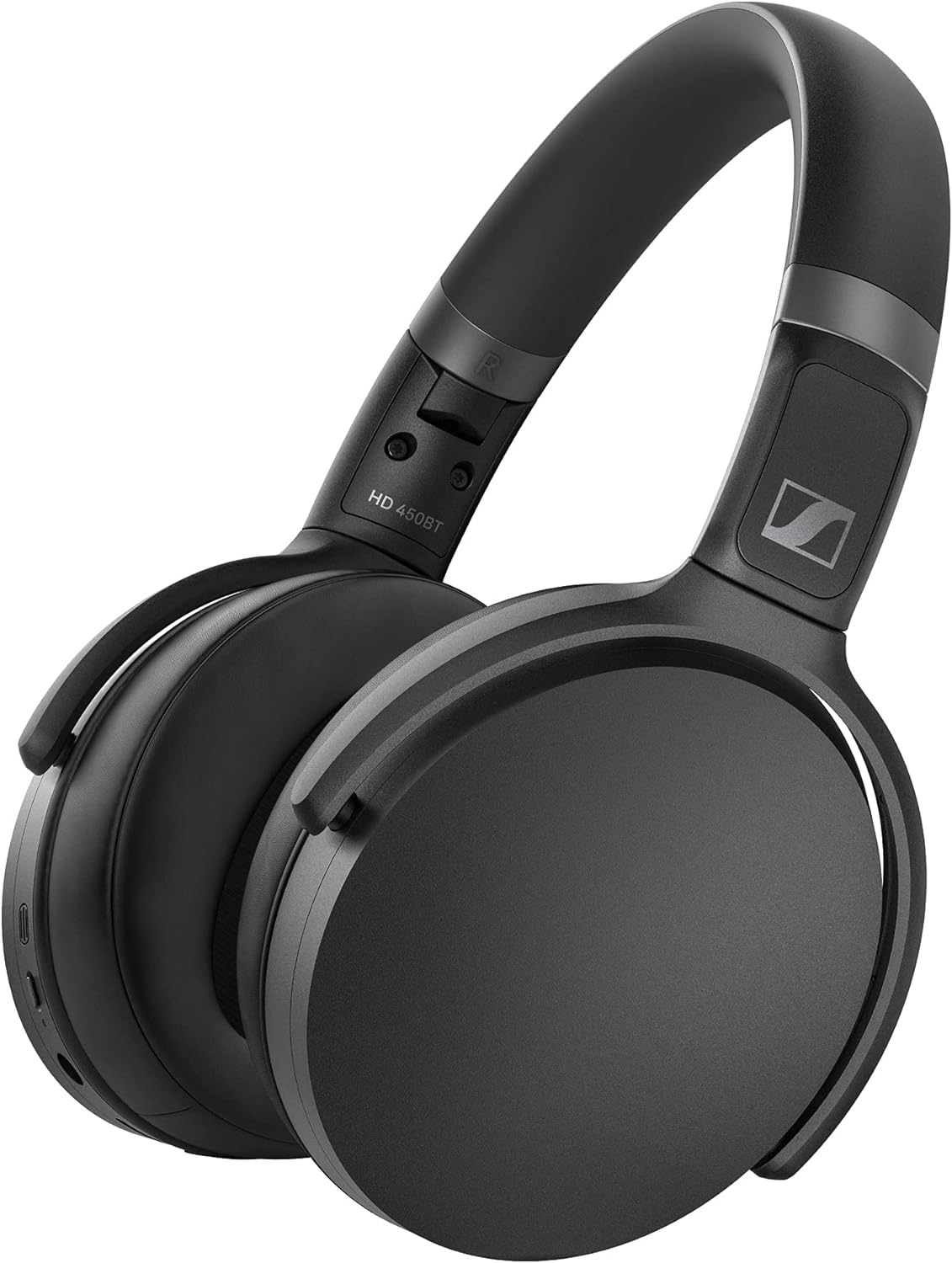 SENNHEISER HD 450BT Bluetooth 5.0 Wireless Headphone with Active Noise Cancellation - 30-Hour Battery Life, USB-C Fast Charging, Virtual Assistant Button, Foldable - Black