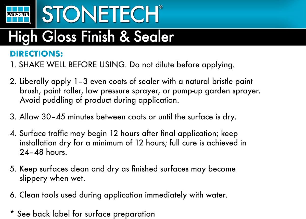 STONETECH High Gloss Finish & Sealer, 1 Quart/32OZ (946ML) Bottle
