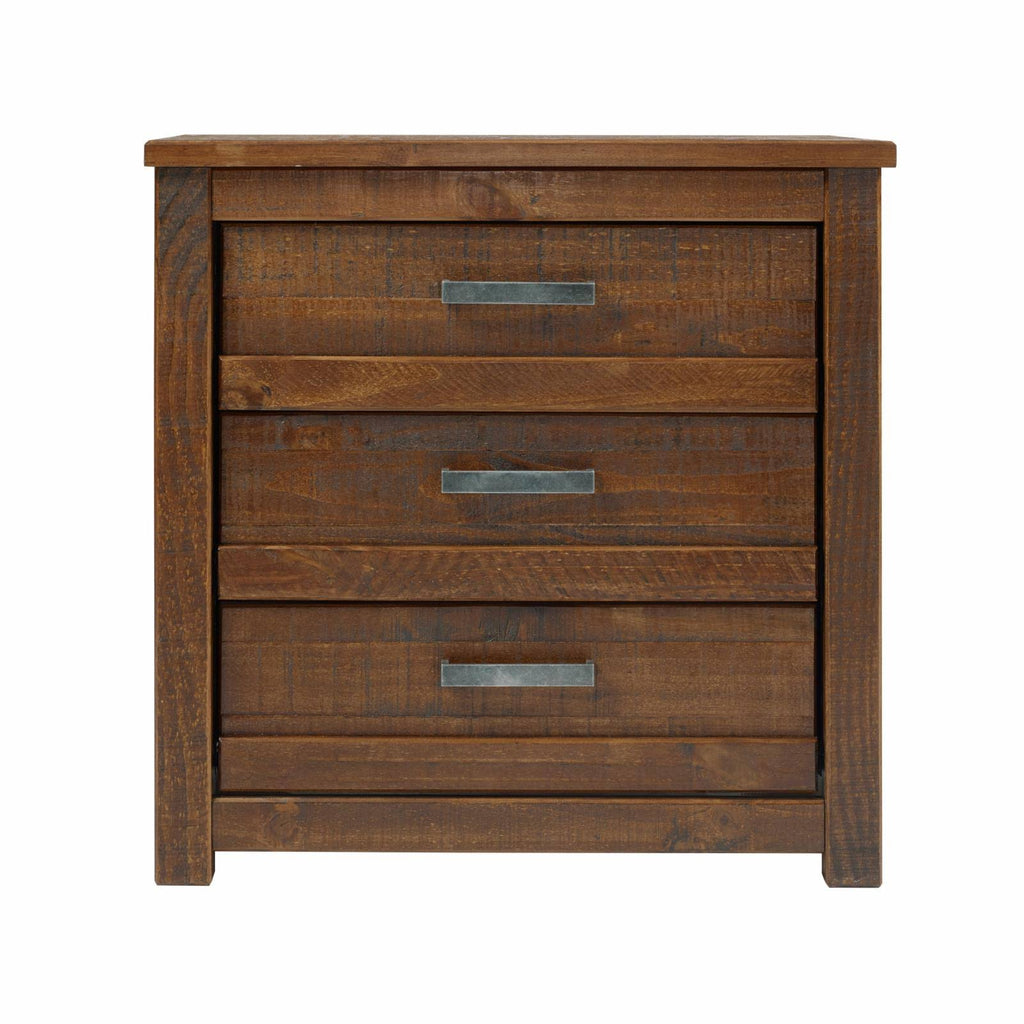 Camaflexi Carmel 3 Drawer Nightstand, Antique Walnut