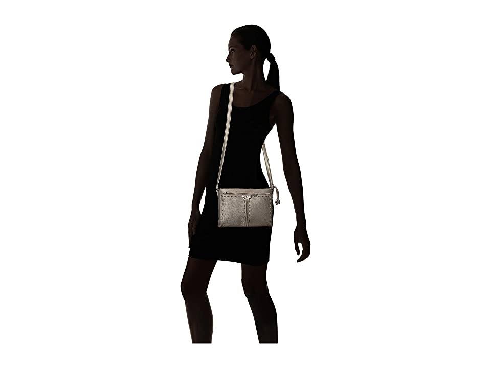 Brighton Jagger Cross Body Organizer Zinc Pearl