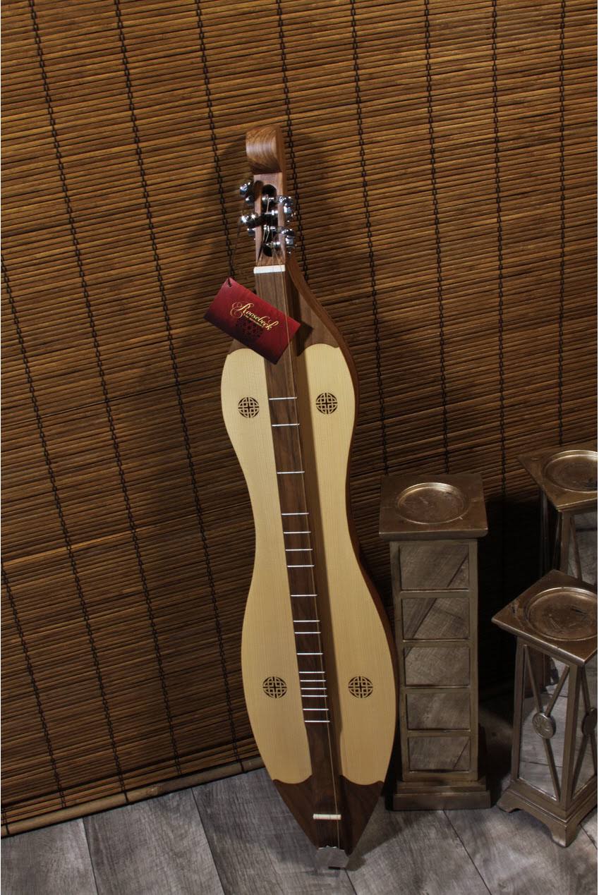Roosebeck Grace Mountain Dulcimer 4-String Vaulted Spruce Knotwork - Walnut