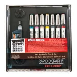 Koh-I-Noor Rapidograph Slim Pack 7-Pen Set