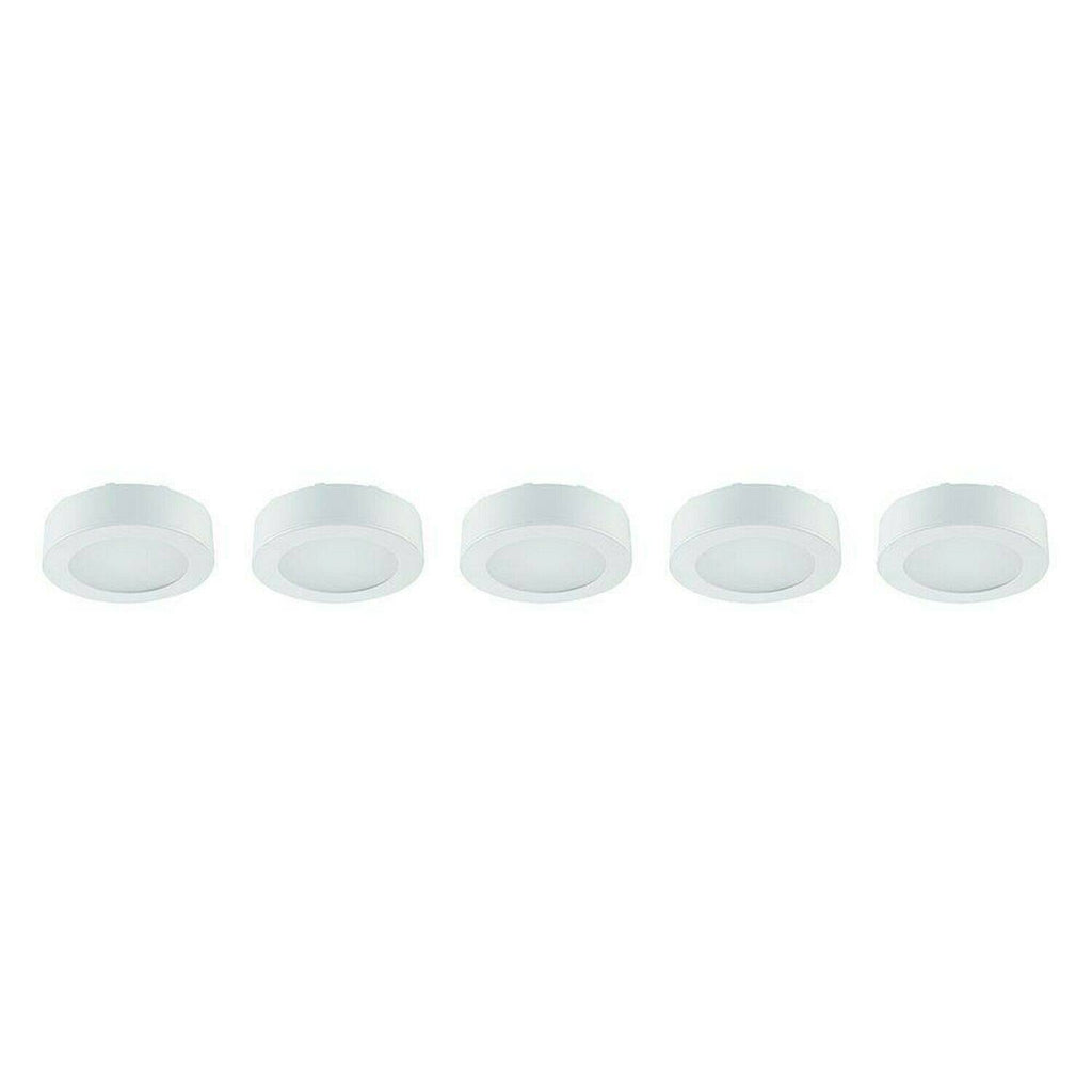 Commercial Electric 5-Light LED White AC Puck Light Kit