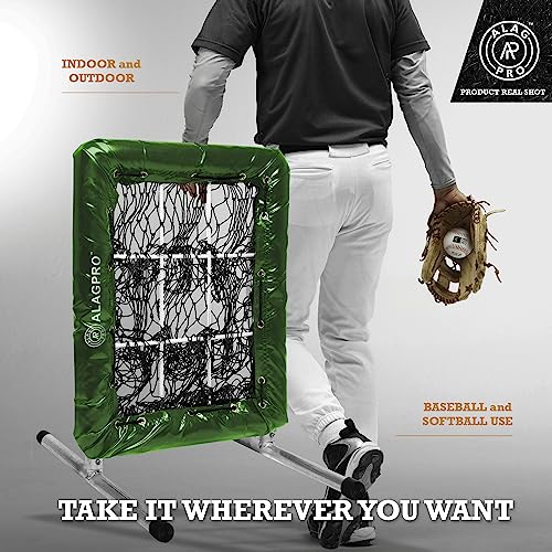 ALAGPRO? The Original 9 Hole Pitching Net with Strike Zone Pocket | Pitching Target for Baseball & Softball Pitchers