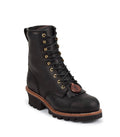 Chippewa Men's 8-Inch Black Steel Toe EH Logger Boots
