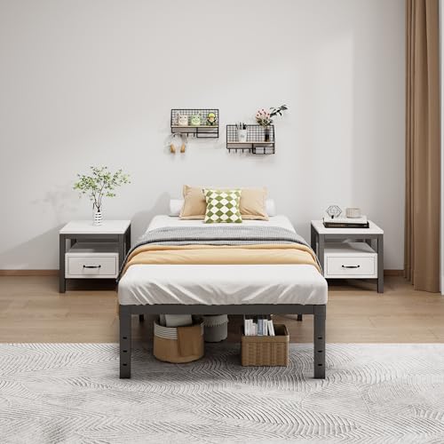 Metal Bed Frame Full Size - 14 Inch Heavy-Duty Full Platform Bed Frame No Box Spring Needed, Easy Assembly, Noise-Free, Sturdy Mattress Foundation, Underbed Storage Space