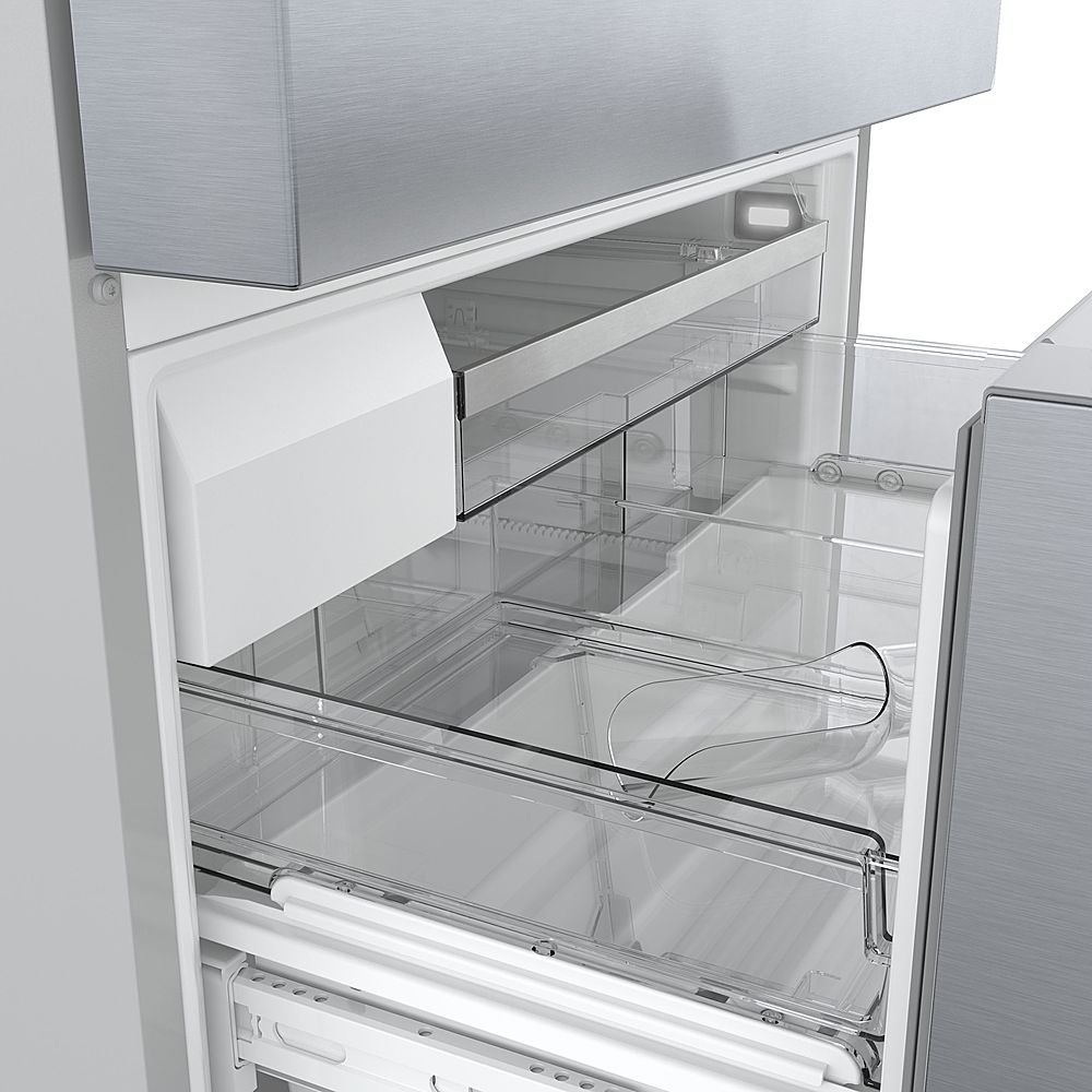 Bosch - 800 Series 20.5 Cu. Ft. 4-Door French Door Counter-Depth Smart Refrigerator - Stainless steel