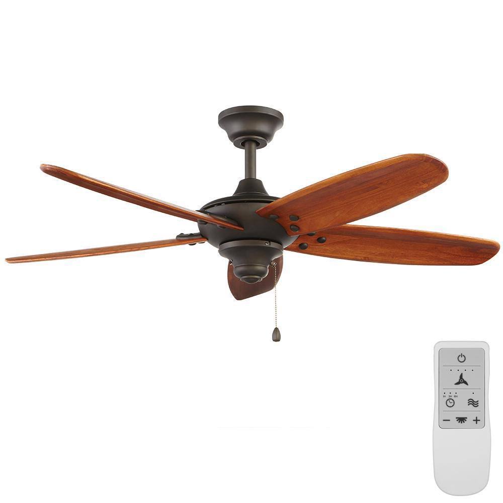 Home Decorators Collection Altura 48 in. Oil-Rubbed Bronze Wi-Fi Enabled Smart Ceiling Fan with Remote - Works with Google Assis