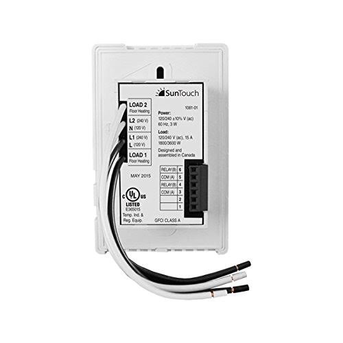 SunTouch Command Touchscreen Programmable Thermostat [Universal] Model 500850 (low-profile, User-Friendly Floor Heat Control, 12
