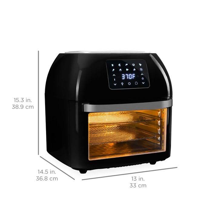 Best Choice Products 16.9qt 1800W 10-in-1 Family Size Air Fryer Countertop Oven, Rotisserie, Dehydrator - White