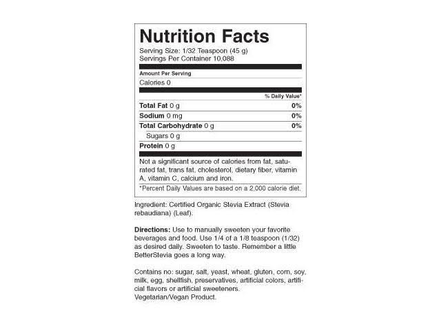 Now Foods Better Stevia Extract Powder - 1 lb tub