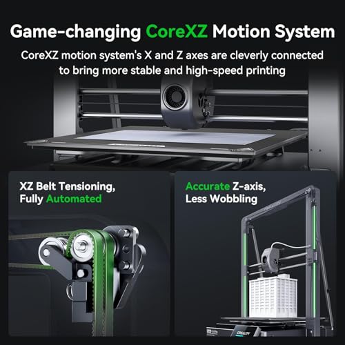 Creality K1C 3D Printer, 600mm/s High-Speed Auto Leveling Clog-Free Robust Direct Extruder K1 SE Upgraded 3D Printer with AI Camera 300??C Printing Silent Mode Support Carbon Fiber Filaments