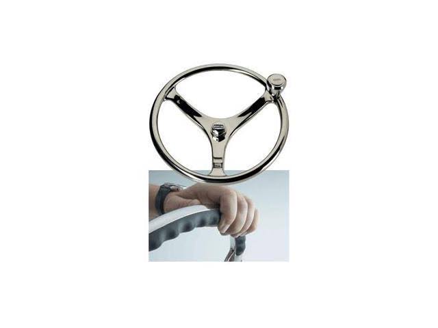 Edson 13 in. SS Comfort Grip Steering Wheel W PowerKnob