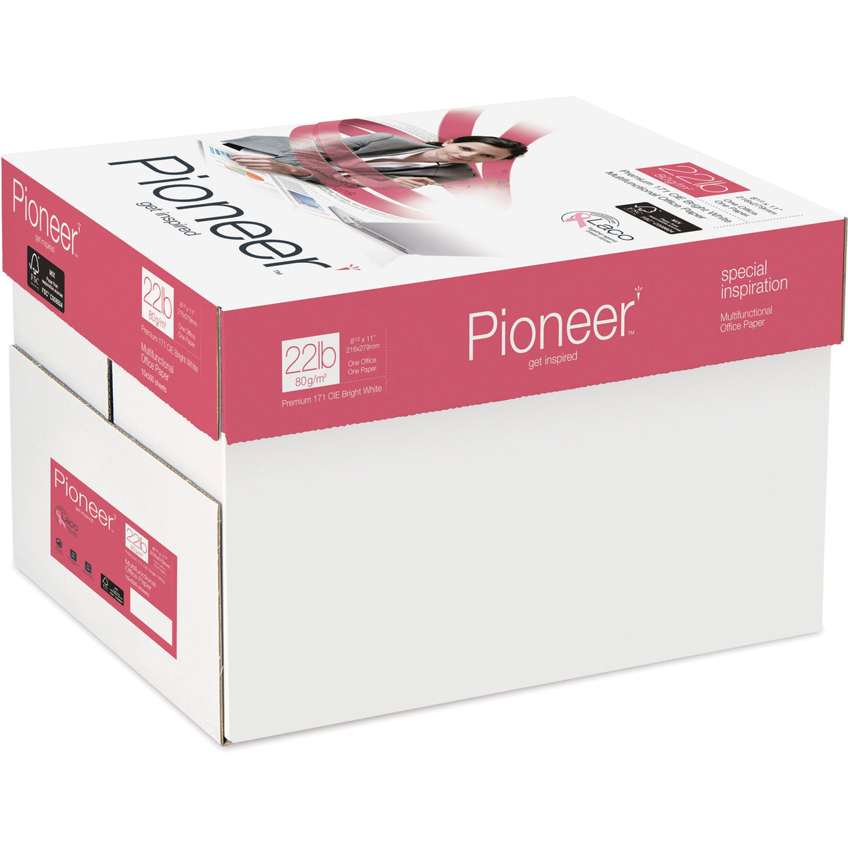 Pioneer Multipurpose Paper 99 Brightness 22 lbs. 8-1/2 x 11 Bright White 5000