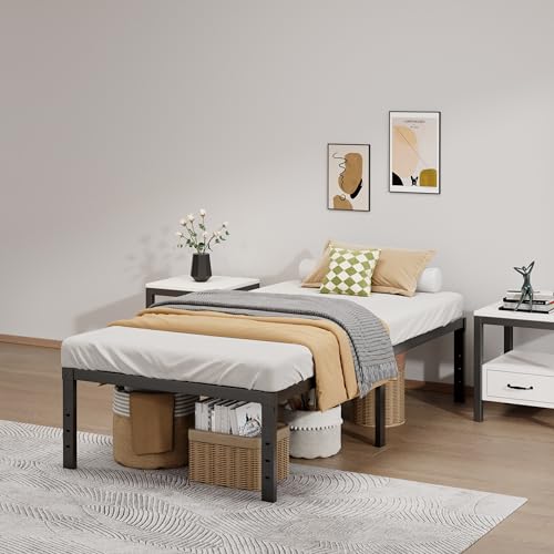 Metal Bed Frame Full Size - 14 Inch Heavy-Duty Full Platform Bed Frame No Box Spring Needed, Easy Assembly, Noise-Free, Sturdy Mattress Foundation, Underbed Storage Space