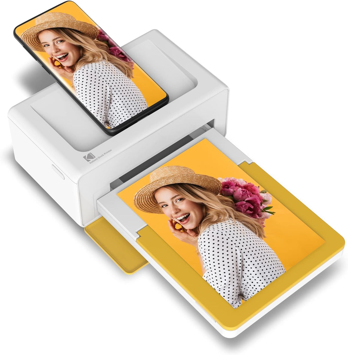 Kodak Dock Plus 4x6?? Portable Instant Photo Printer, Compatible with iOS, Android and Bluetooth Devices Full Color Real Photo, 4Pass & Lamination Process, Premium Quality - Convenient