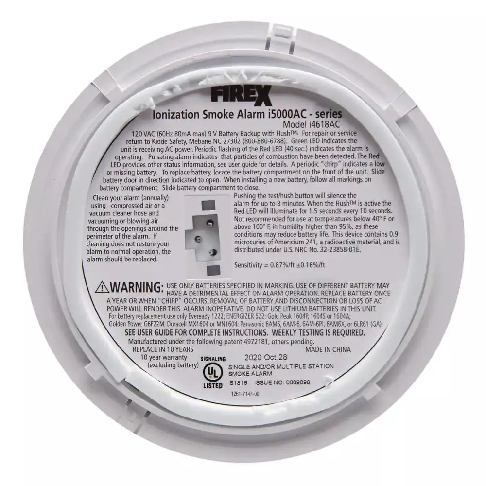 2025 Firex 4-Pack Hardwired Smoke Detector with Ionization Sensor