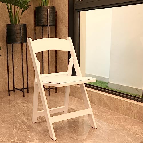 BTEXPERT Set of 4, Resin Folding Chair Vinyl Padded Seat Indoor Outdoor Lightweight Set for Home Event Party Picnic Kitchen Dining Church School Weddings
