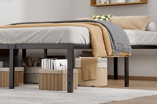 Metal Bed Frame Full Size - 14 Inch Heavy-Duty Full Platform Bed Frame No Box Spring Needed, Easy Assembly, Noise-Free, Sturdy Mattress Foundation, Underbed Storage Space