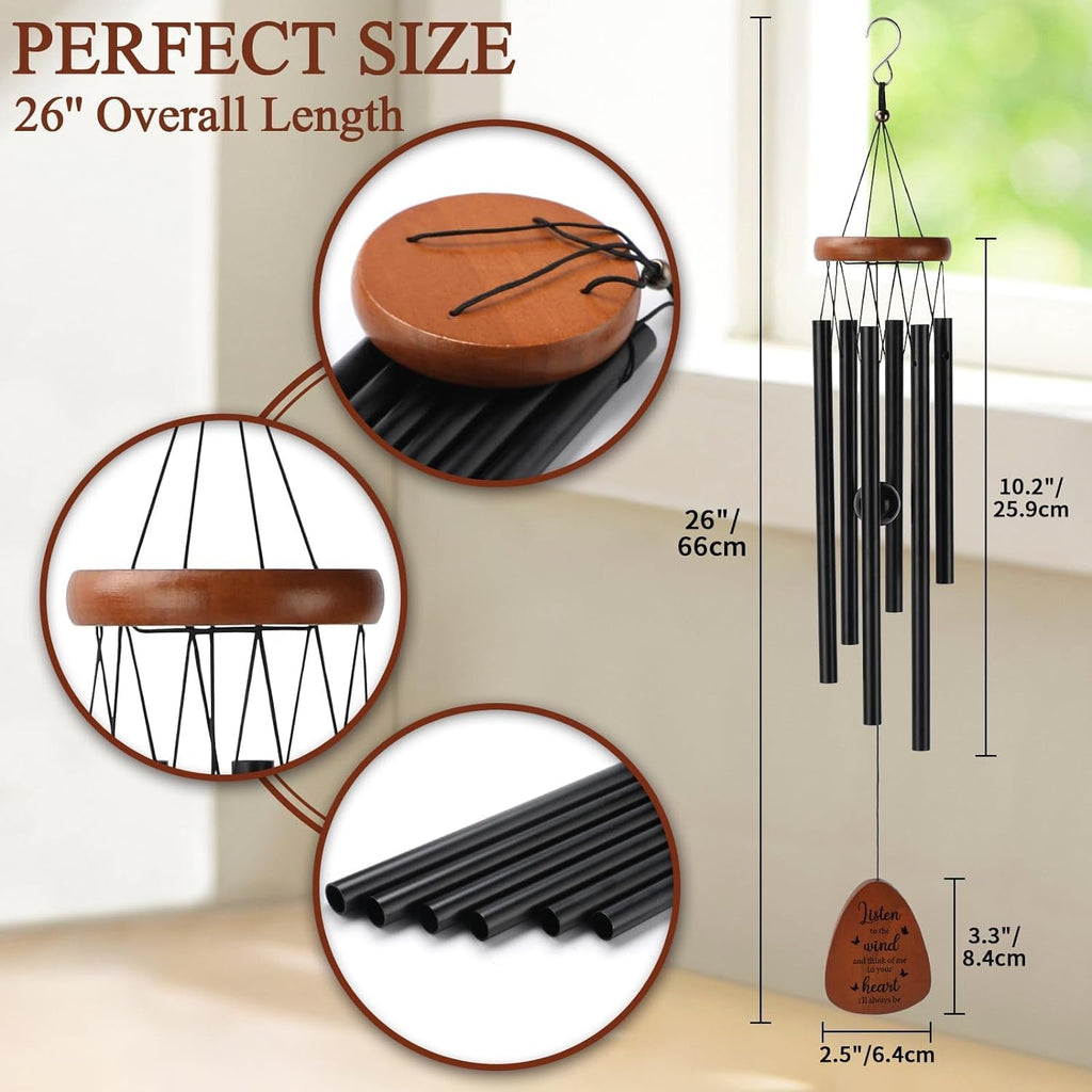 PRSTENLY 26 Inch Memorial Wind Chimes for Loss of Loved One, Sympathy Gift Wind Chimes for Loss of Father Mother Son, Daughter, Friends, Sister, Bereavement Remembrance Gift in Memory of Loved One