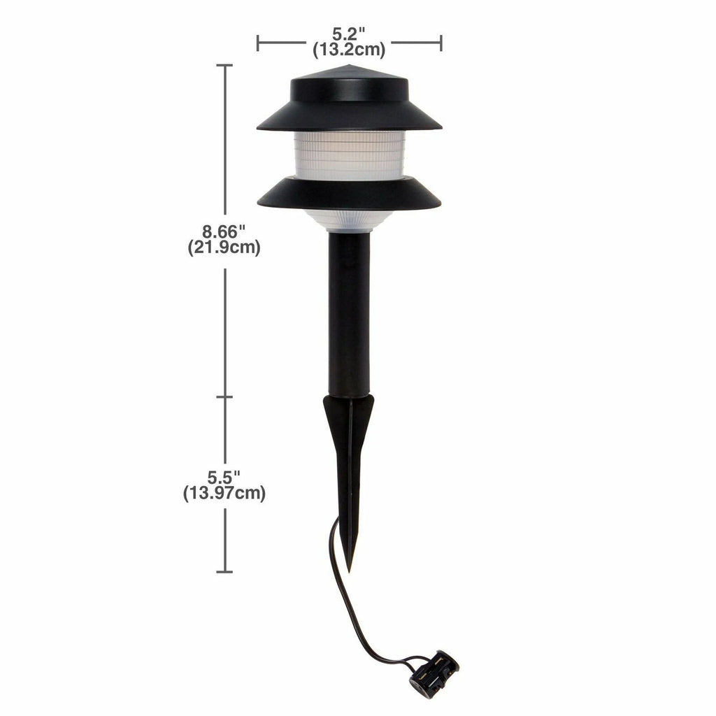 Paradise GL22627 Low Voltage Plastic 4W Path Light (Black, 8 Pack)