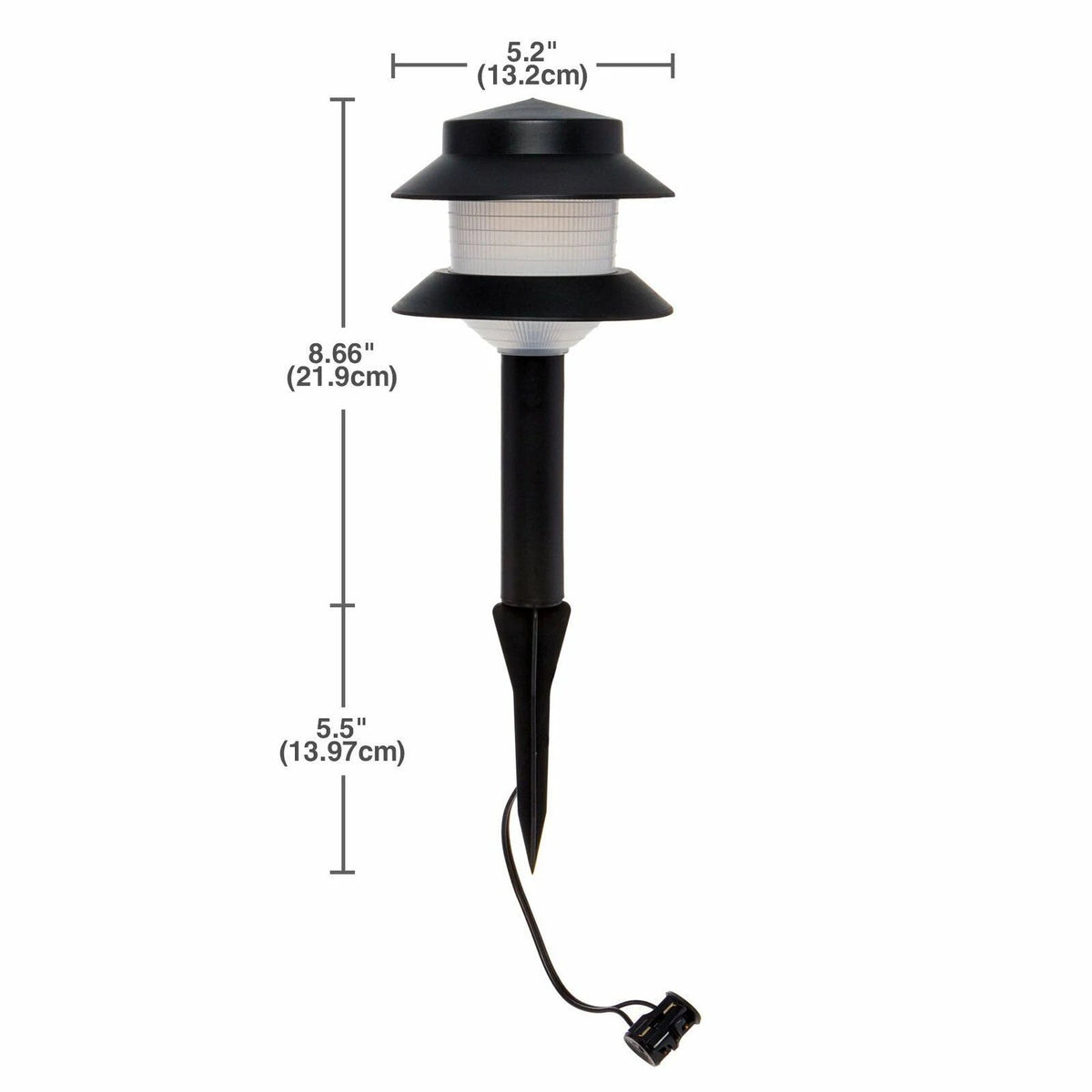 Paradise GL22627 Low Voltage Plastic 4W Path Light (Black, 8 Pack)
