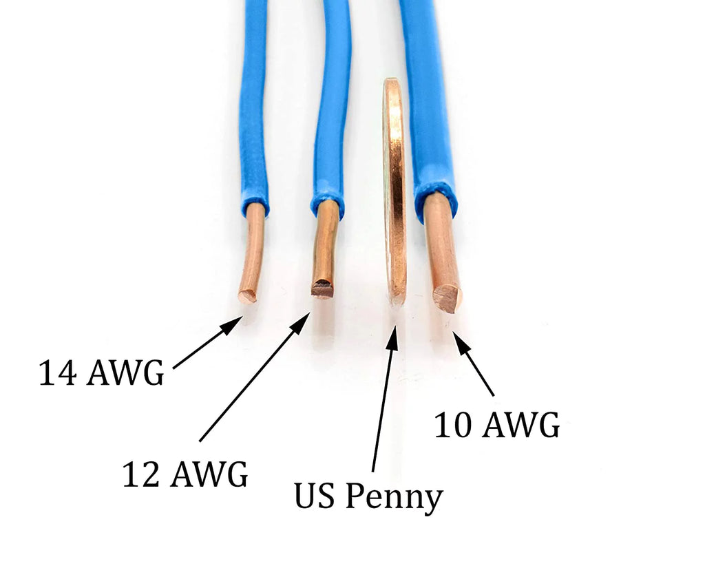 50 Feet (15 Meter) - Insulated Solid Copper THHN / THWN Wire - 12 AWG, Wire is Made in the USA, Residential, Commerical, Industrial, Grounding, Electrical rated for 600 Volts - In Blue
