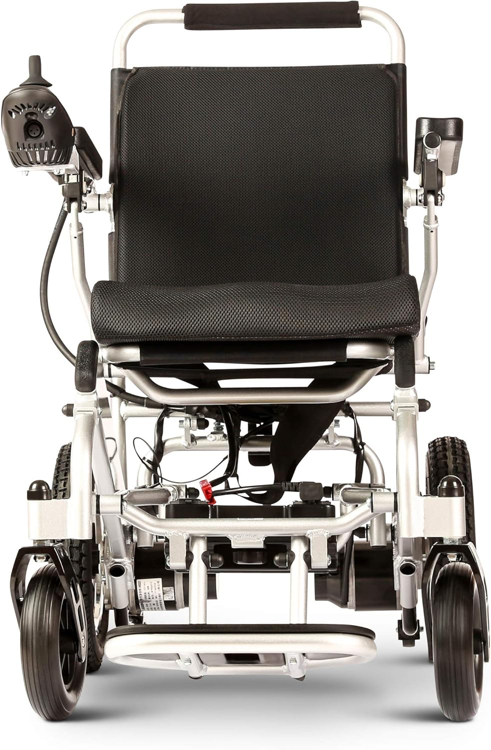 Fold & Travel Lightweight Motorized Electric Power Wheelchair Scooter, Aviation Travel Safe Electric Wheelchair Foldable Heavy Duty Power Wheel Chair