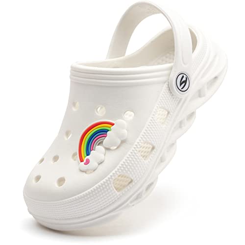 WOUEOI Kid's Girls Boys Clogs Garden Shoes Cartoon Slides Sandals Beach Slipper Children