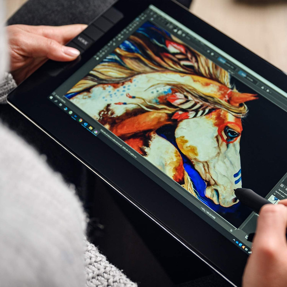 VEIKK VK1200 Drawing Tablet with Screen 11.6 inch Full-Laminated Art Tablet Graphic Tablet with Screen with Tilt Function Battery Free Stylus and 6 Shortcut Keys(8192 Levels Pen Pressure)