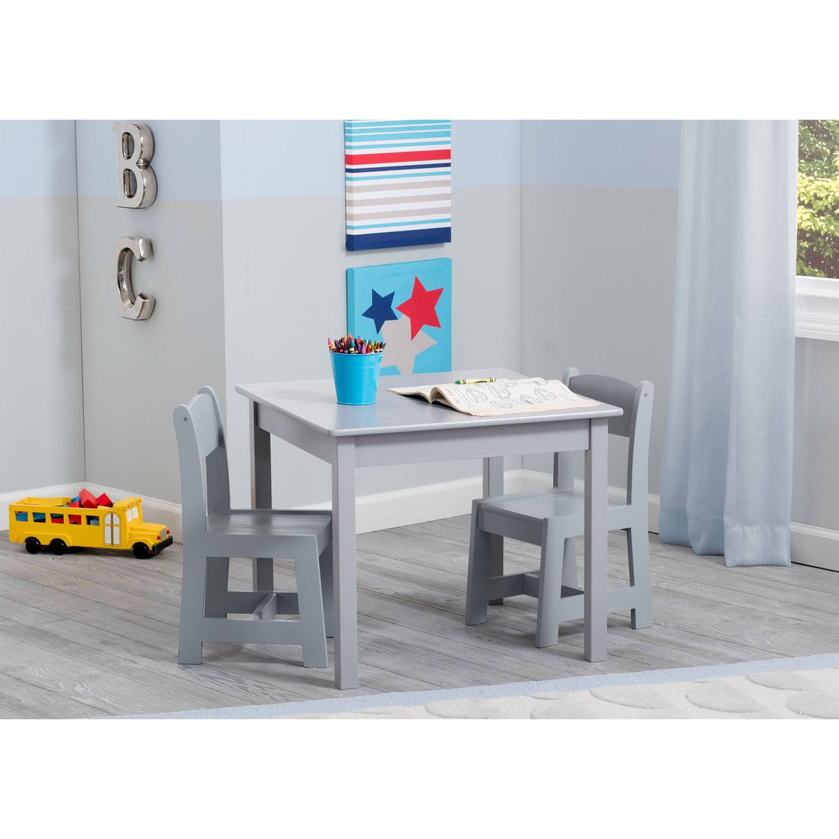 Delta Children MySize Kids Wood Table and Chair Set - Teal