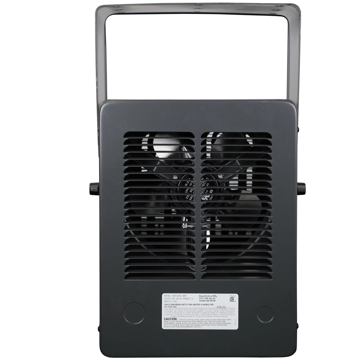 King Electric 2850W 120V 1 Ph Multi-Wattage Compact Unit Heater, Almond, KBP1230