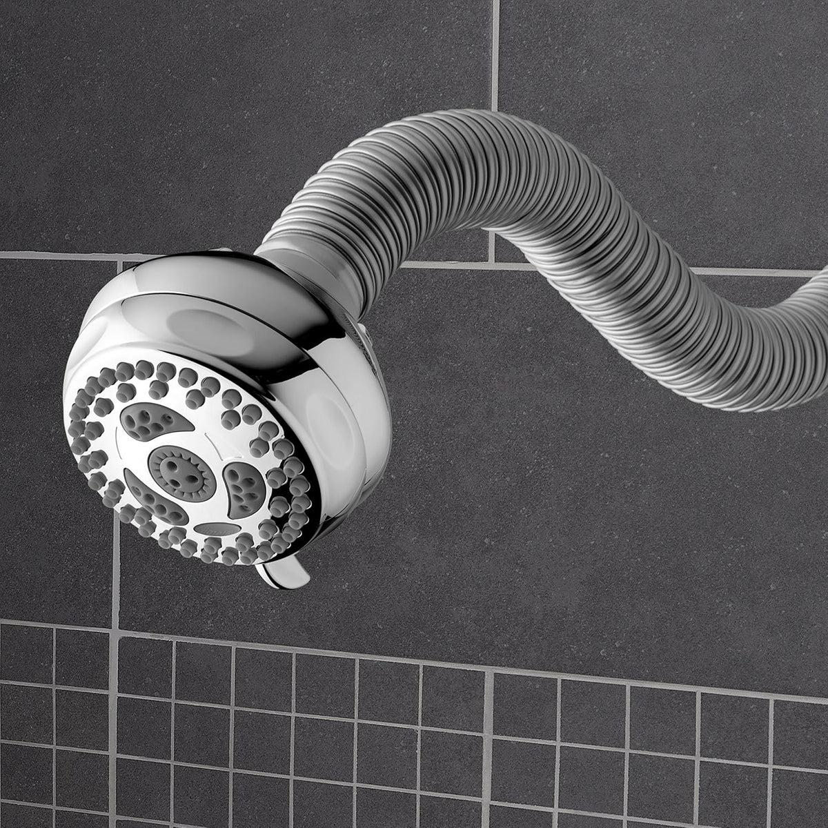 Waterpik Flexible Neck Best Adjustable Shower Head for All Heights 6 Mode, 1.8 GPM, Chrome NSL-603E Pack of 2