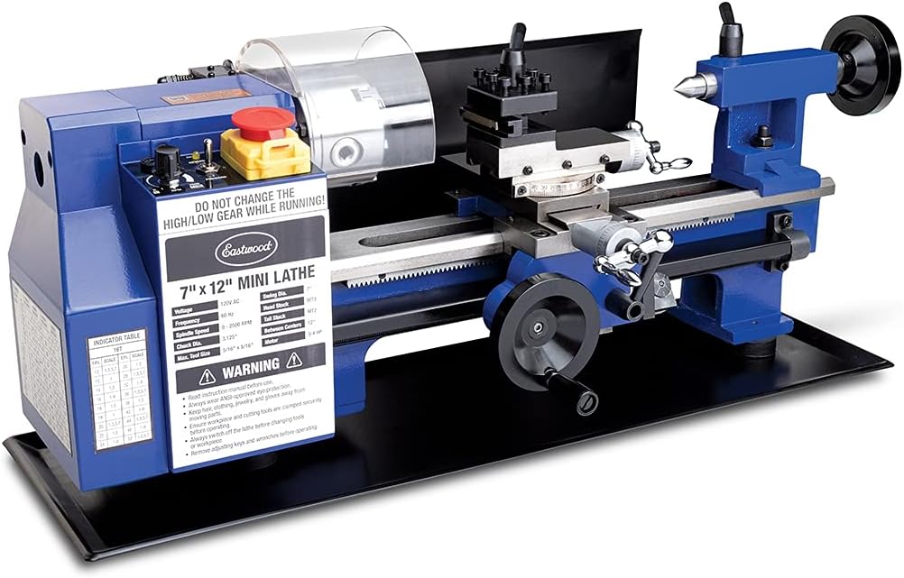 Eastwood Benchtop Mini Metal Variable Speed Lathe 7 x 12 Drilling Machine
