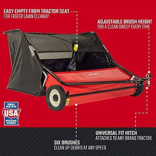 Craftsman CMXGZBF7124546 52 Tow Lawn Sweeper, Black