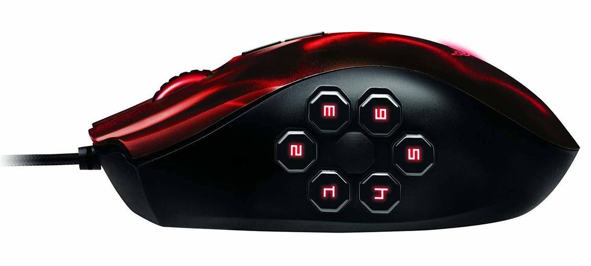 Razer Naga Hex Moba PC Gaming Mouse - Red