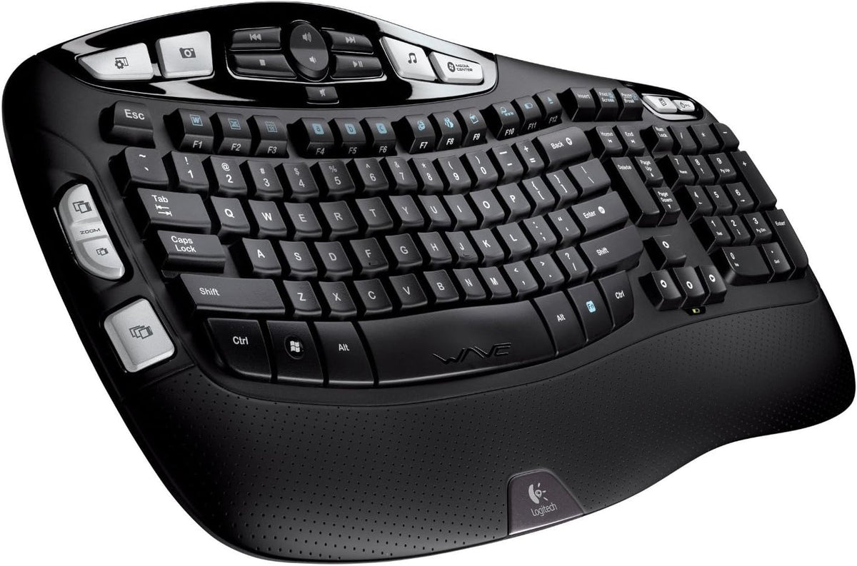 Logitech - MK570 Comfort Wave Wireless Keyboard and Optical Mouse (Renewed)