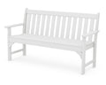POLYWOOD Vineyard Recycled Plastic Garden Bench, Size: 60 inch, White