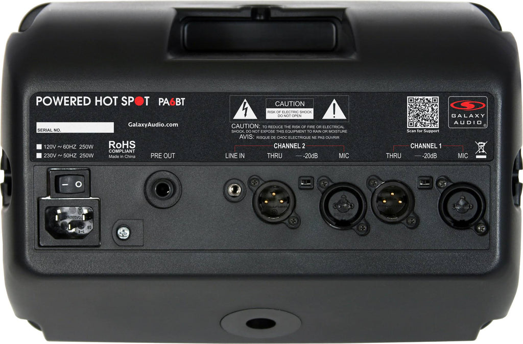 Galaxy Audio PA6BT Powered Hot Spot Personal Monitor with Bluetooth