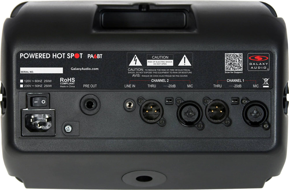 Galaxy Audio PA6BT Powered Hot Spot Personal Monitor with Bluetooth