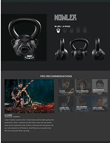 Onnit 18lb Howler Primal Bell Kettlebell