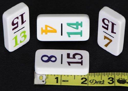 Dominoes Professional Numbered Double 15 Set with Color-Coded Numbers