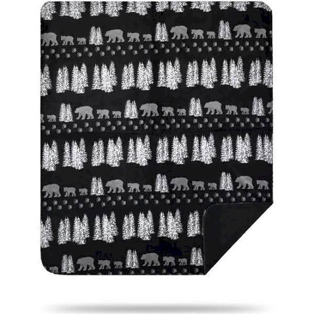 Denali Home Bear Throw Blanket, Black - Black