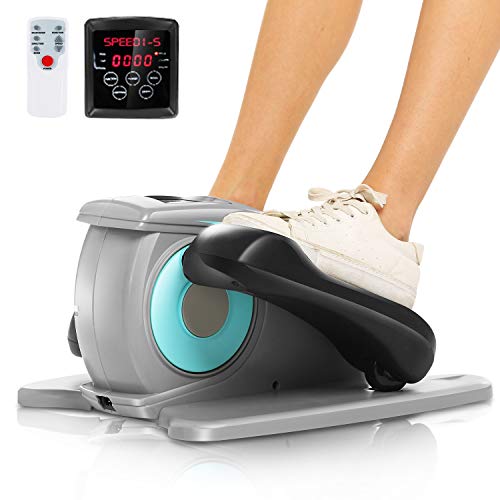 ANCHEER Under Desk Elliptical Machine - Quiet Pedal Exerciser for Seniors, Office & Home, Low-Impact Seated Leg Workout Equipment, Smart LCD Display, Remote Control