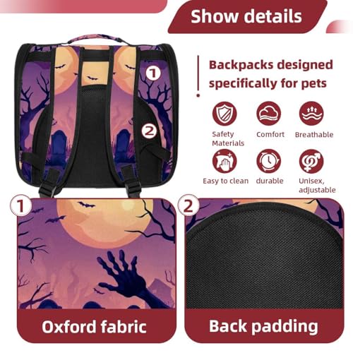 Halloween Pet Carrier Airline Approved Pet Carrier Bag Dog Carrier for Small Medium Cats Dogs Puppies Kitten