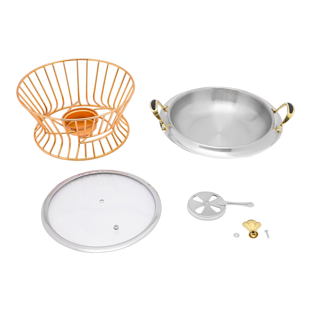 2L Non-stick Chafing Dish Food Warmer Surface Buffet Warmers Adjustable Fire Chafing Dish Food Warmer