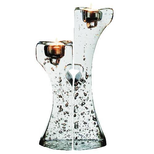Kosta Boda Connect Candlestick Set of 2