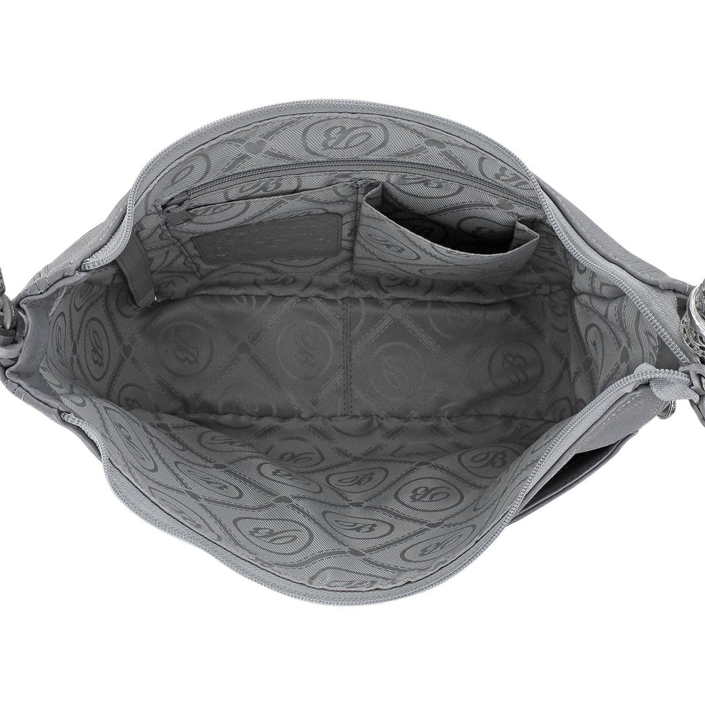Brighton Barbados Ziptop Hobo -Black