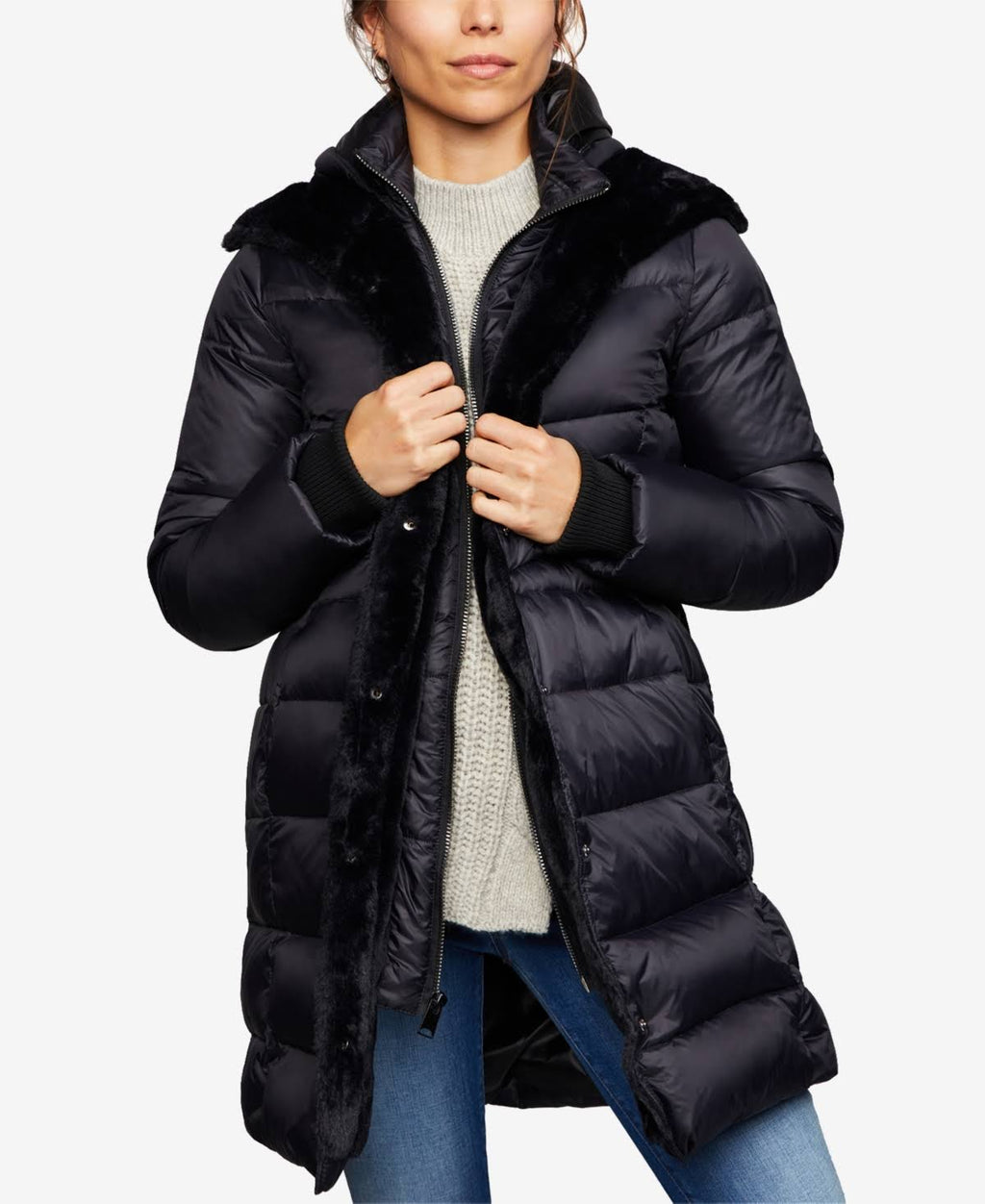 A Pea in The Pod - Quilted Puffer Maternity Jacket - M